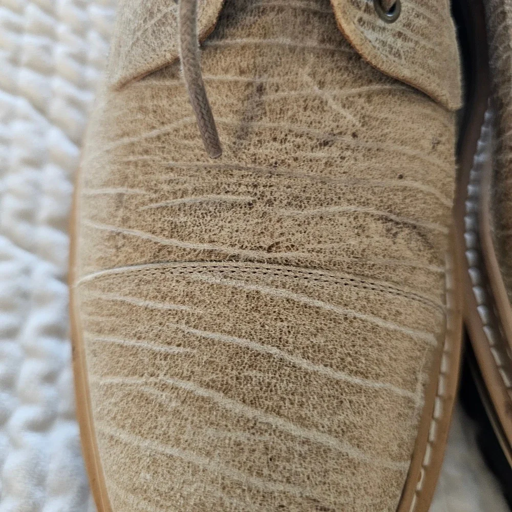 Taft‎ Textured Cream Lace-Up Oxfords